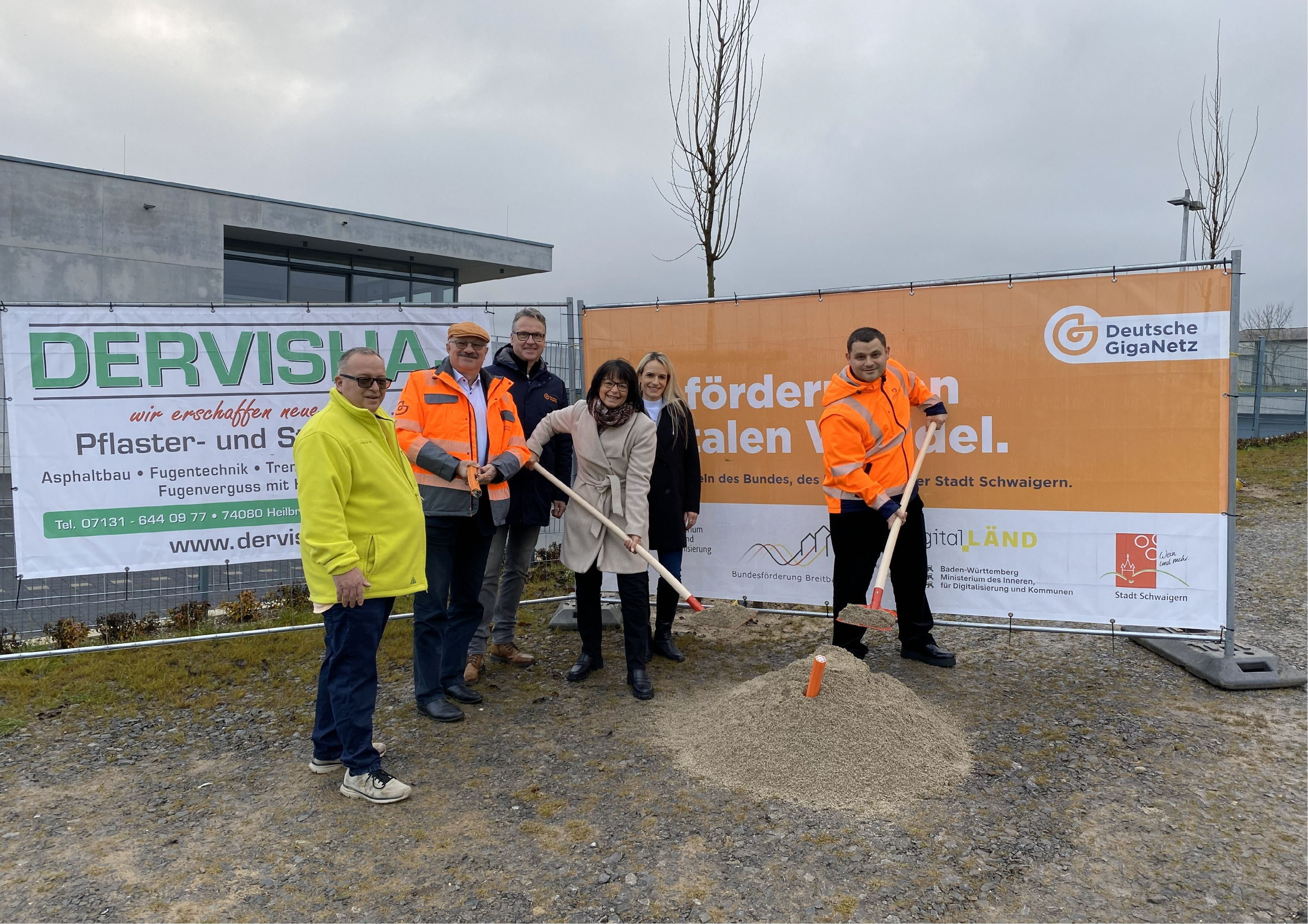 Spatenstich Glasfaserausbau